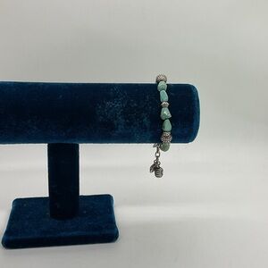 Brighton Santa Fe Turquoise Colored Beaded Bracelet with Silver Accents